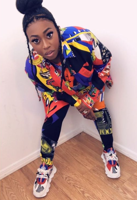 Missy Elliott wearing colourful sneakers