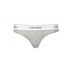 Calvin Klein Modern Cotton Γυναικείο Εσώρουχο String Γκρι, Λευκό
