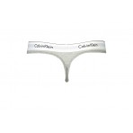Calvin Klein Modern Cotton Γυναικείο Εσώρουχο String Γκρι, Λευκό