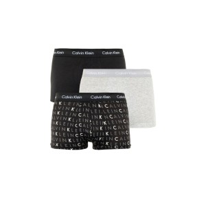 Calvin Klein Cotton Stretch Low Rise Trunk Εσώρουχο Boxer Ανδρικό 3-Τεμάχ (0000U2664G YKS)