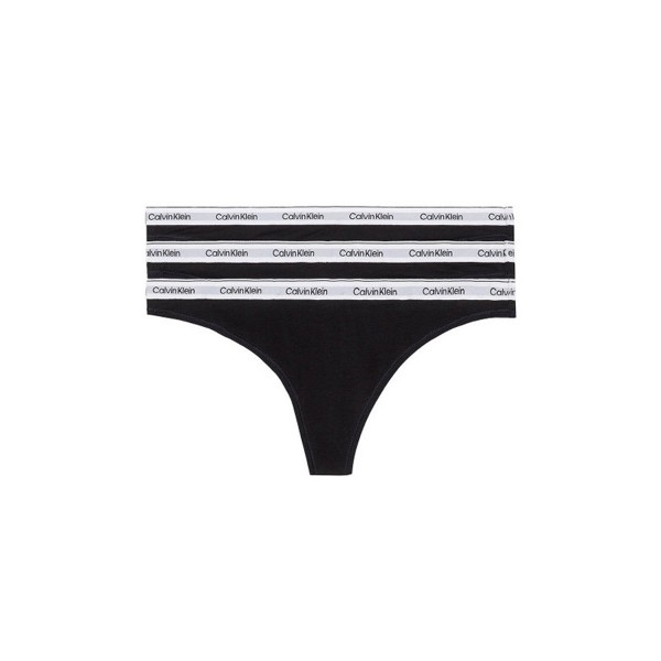 Calvin Klein Modern Logo Εσώρουχο String Γυναικείο 3-Τεμάχια (000QD5209E UB1)