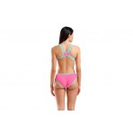 Arena One Biglogo Γυναικείο Ολόσωμο Μαγιό Φούξια, Τυρκουάζ