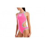 Arena One Biglogo Γυναικείο Ολόσωμο Μαγιό Φούξια, Τυρκουάζ