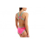 Arena One Biglogo Γυναικείο Ολόσωμο Μαγιό Φούξια, Τυρκουάζ