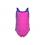 Arena Logo Kids Girl Παιδικό Ολόσωμο Μαγιό Φούξια, Σιέλ