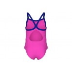 Arena Logo Kids Girl Παιδικό Ολόσωμο Μαγιό Φούξια, Σιέλ