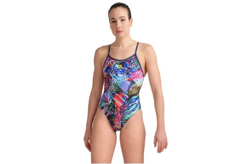 Arena Women S Swimsuit Lace Back Allover Μαγιό Ολόσωμο Γυναικείο (005069750)