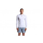 Arena Rash Vest Graphic Ανδρική Μακρυμάνικη Μπλούζα UV Protection Λευκή