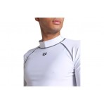 Arena Rash Vest Graphic Ανδρική Μακρυμάνικη Μπλούζα UV Protection Λευκή