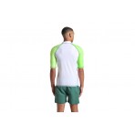 Arena Rash Vest Graphic Ανδρική Κοντομάνικη Μπλούζα UV Protection Λευκή, Λαχανί