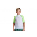Arena Rash Vest Graphic Παιδική Κοντομάνικη Μπλούζα UV Protection Λευκή, Λαχανί