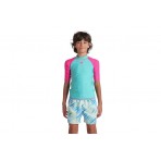 Arena Rash Vest Graphic Παιδική Κοντομάνικη Μπλούζα UV Protection Βεραμάν, Φούξια