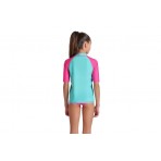 Arena Rash Vest Graphic Παιδική Κοντομάνικη Μπλούζα UV Protection Βεραμάν, Φούξια