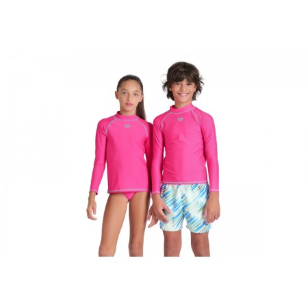 Arena Rash Vest Graphic Παιδική Μακρυμάνικη Μπλούζα UV Protection Φούξια