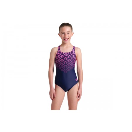 Arena Girls Kikko V Swim Pro Ολόσωμο Μαγιό Μπλε Σκούρο, Φούξια