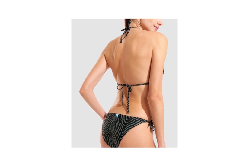 Arena Water Print Triangle Γυναικείο Μαγιό Bikini Μαύρο, Κυπαρισσί
