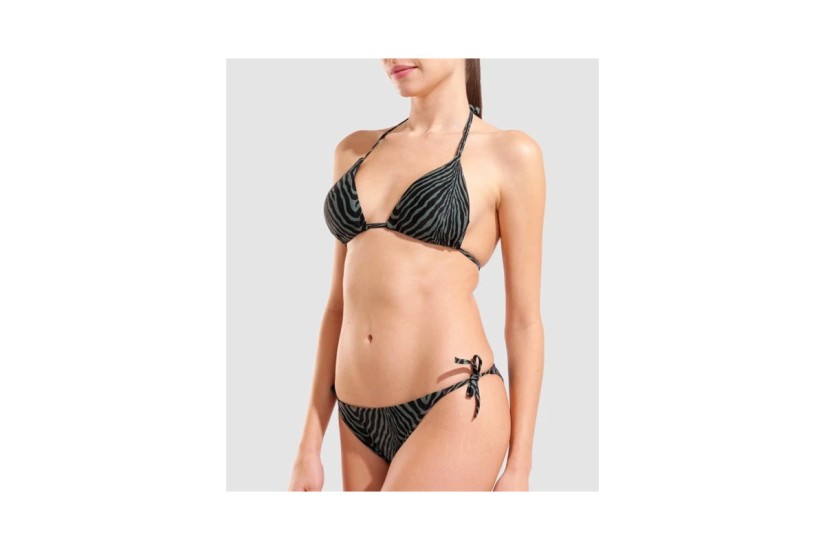 Arena Water Print Triangle Γυναικείο Μαγιό Bikini Μαύρο, Κυπαρισσί