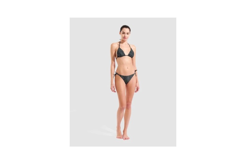 Arena Water Print Triangle Γυναικείο Μαγιό Bikini Μαύρο, Κυπαρισσί