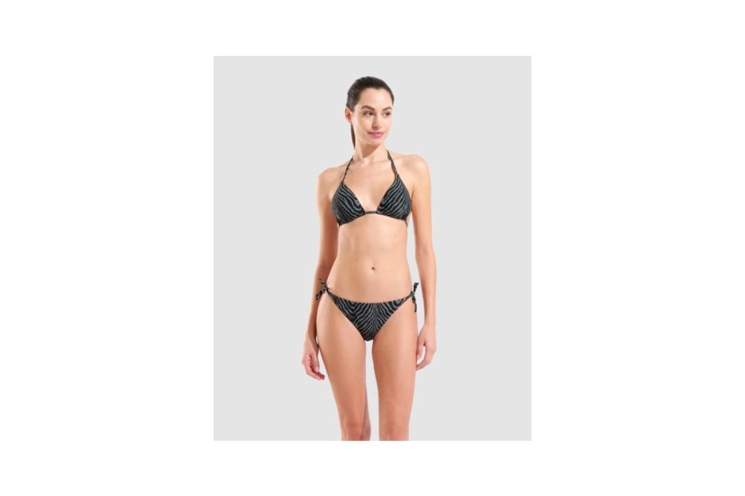 Arena Water Print Triangle Γυναικείο Μαγιό Bikini Μαύρο, Κυπαρισσί