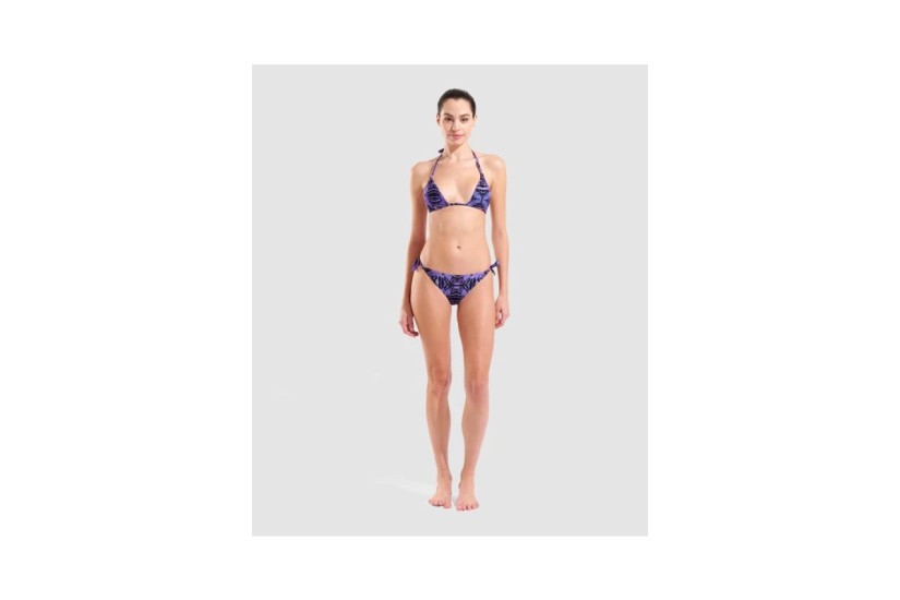 Arena Water Print Triangle Γυναικείο Μαγιό Bikini Μωβ, Μαύρο