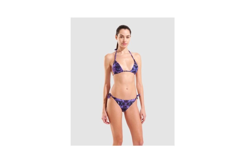 Arena Water Print Triangle Γυναικείο Μαγιό Bikini Μωβ, Μαύρο