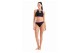 Arena Y-Line Solid Two-Piece Γυναικείο Μαγιό Bikini Μαύρο, Ροζ Φλούο