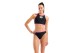 Arena Y-Line Solid Two-Piece Γυναικείο Μαγιό Bikini Μαύρο, Ροζ Φλούο