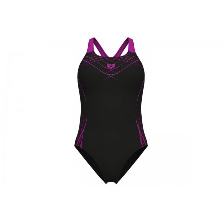 Arena Proposal Pro Back Γυναικείο Ολόσωμο Μαγιό Μαύρο, Φούξια