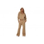 Body Action Wide-Leg Φαρδύ Παντελόνι Φόρμας Γυναικείο (021540 TEAK BEIGE-05C)