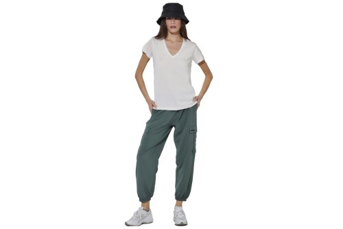 Body Action Poly Stretch Cargo Παντελόνι Φόρμας Γυναικείο (021623 BALSAM GREEN-07A)