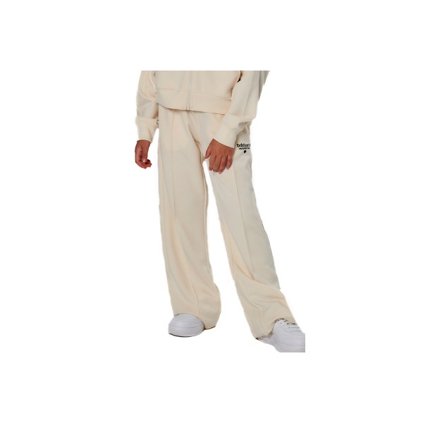 Body Action Wide-Leg Modal Παντελόνι Φόρμας (022505 SALT ECRU-05)