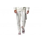 Body Action Sport Gym Tech Fleece Ανδρικό Παντελόνι Φόρμας Λευκό