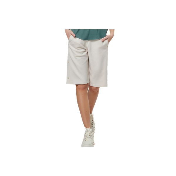 Body Action Wide-Leg Βερμούδα Αθλητική Γυναικεία (031522 SALT ECRU-05)