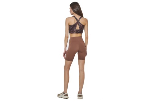 Body Action Bike Κολάν Κοντό Γυναικείο (031617 BROWN GREY-6)