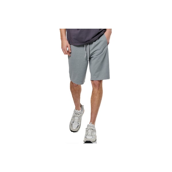 Body Action Essentials French Terry Βερμούδα Αθλητική Ανδρική (033516 SILVER GREY-03)