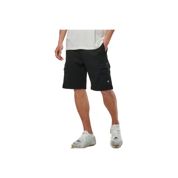 Body Action Tech Fleece Cargo Βερμούδα Αθλητική Ανδρική (033518 BLACK-01)