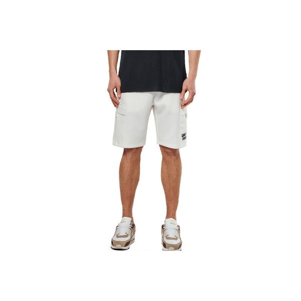 Body Action Tech Fleece Cargo Βερμούδα Αθλητική Ανδρική (033518 WHITE ALUSSUM-05A)
