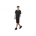 Body Action Tech Fleece Ανδρική Αθλητική Βερμούδα Μαύρη