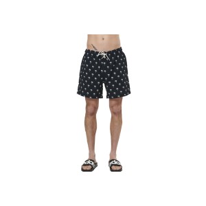 Body Action Black Palm Tree Μαγιό Σορτς Ανδρικό (033531 BLACK PALM TREE-01)