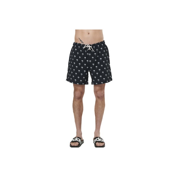 Body Action Black Palm Tree Μαγιό Σορτς Ανδρικό (033531 BLACK PALM TREE-01)