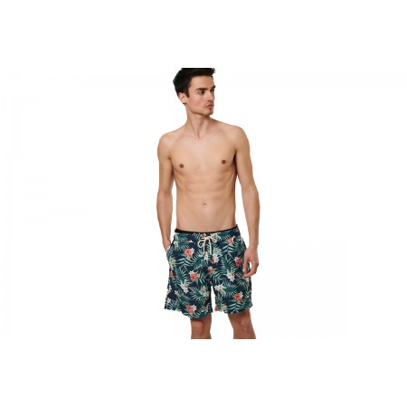 Body Action Navy Floral Μαγιό Σορτς Ανδρικό 
