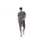 Body Action Essentials French Terry Ανδρική Αθλητική Βερμούδα Χακί