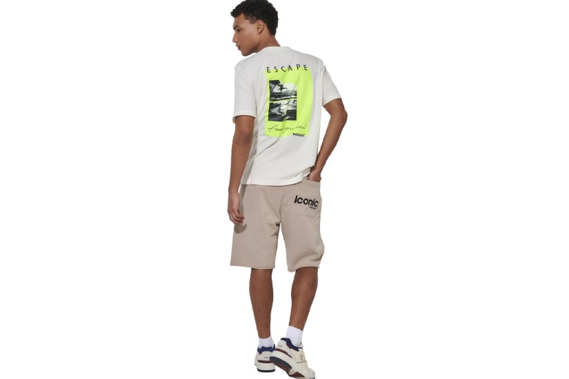 Body Action Sportswear Ανδρική Αθλητική Βερμούδα Εκρού
