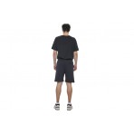 Body Action Cotton Terry Ανδρική Αθλητική Βερμούδα Μαύρο