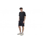 Body Action Cotton Terry Ανδρική Αθλητική Βερμούδα Μαύρο