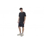 Body Action Cotton Terry Ανδρική Αθλητική Βερμούδα Μαύρο