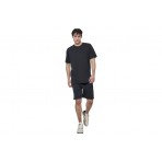 Body Action Cotton Terry Ανδρική Αθλητική Βερμούδα Μαύρο