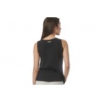 Body Action Textured V-Neck Αμάνικη Μπλούζα Με Τιράντες Μαύρη