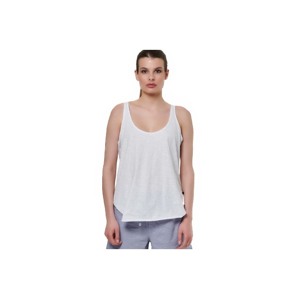 Body Action Natural Dye Slub Μπλούζα Αμάνικη Γυναικεία (041517 WHITE-02)