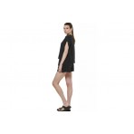 Body Action Natural Dye Γυναικείο Αμάνικο T-Shirt Μαύρο